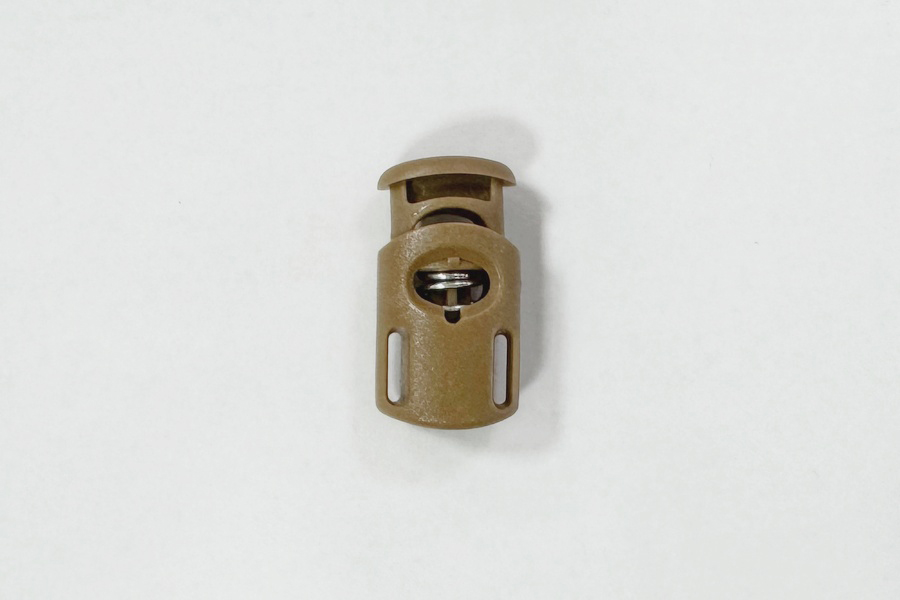 Фіксатор для шнура 15х29 мм нейлон MH одинарний, пришивний койот