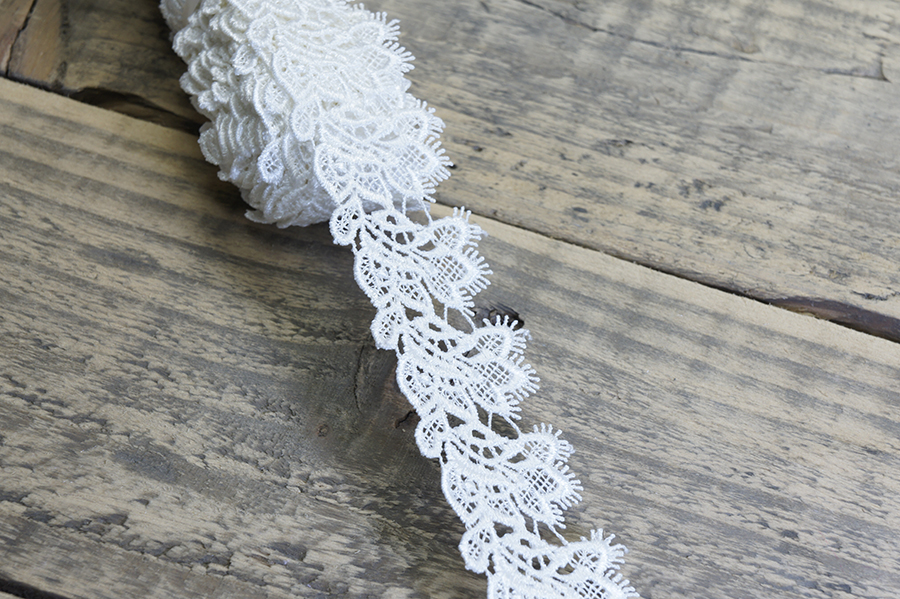 Мереживо гіпюр 35 мм SinemBro білий 4G4068-35-white