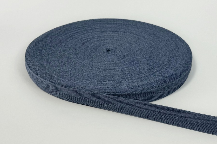 Стрічка кіперна 20 мм сіро-синій