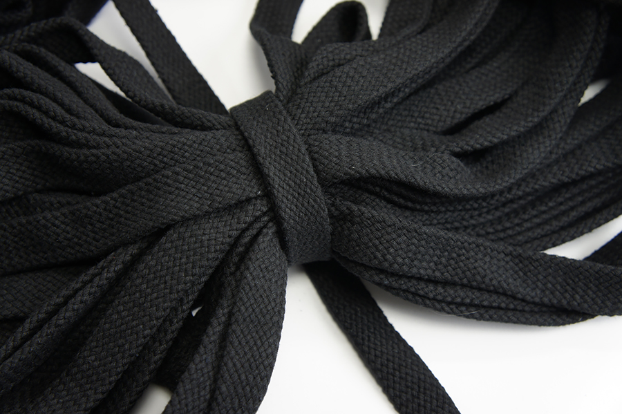 Шнур 20.0 мм для взуття (бавовна) чорний