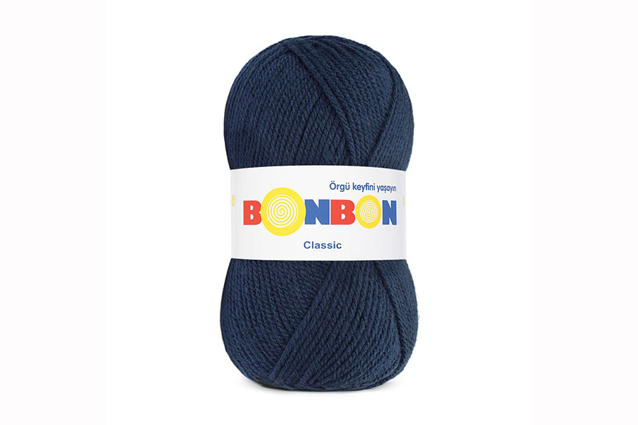 Пряжа NAKO Bonbon Classic акрил 100% синій темний 200м(100гр) 024237-98207