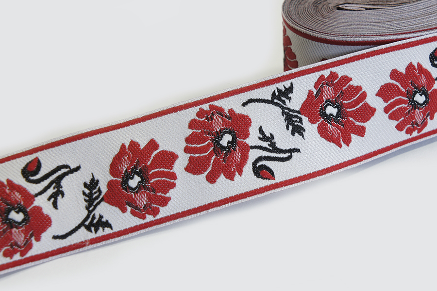 Тасьма 30 мм гобелен білий 15-30-1324/999