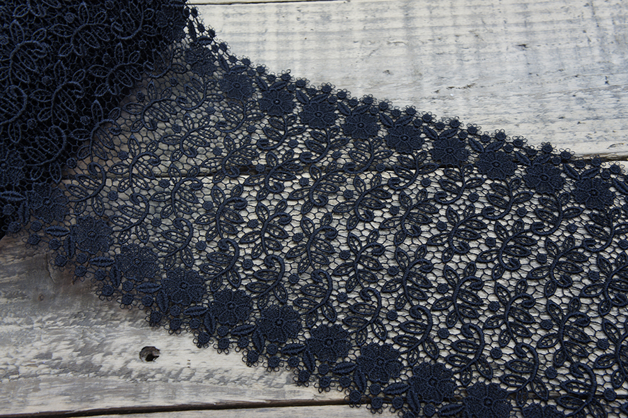 Мереживо гіпюр 145 мм SinemBro чорний