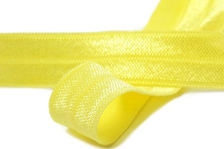 Бейка 15 мм блискуча, еластична жовтий світлий