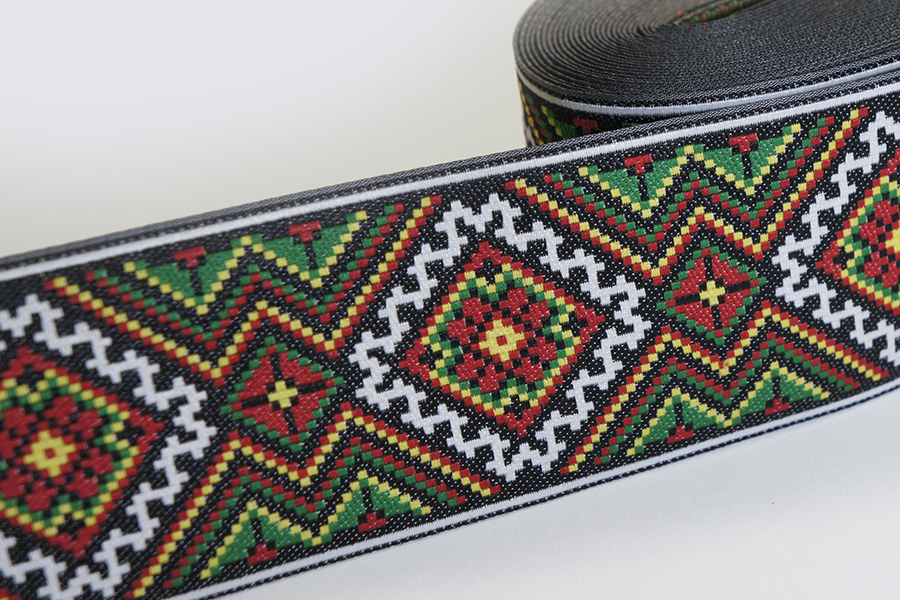 Тасьма 50 мм гобелен чорний
