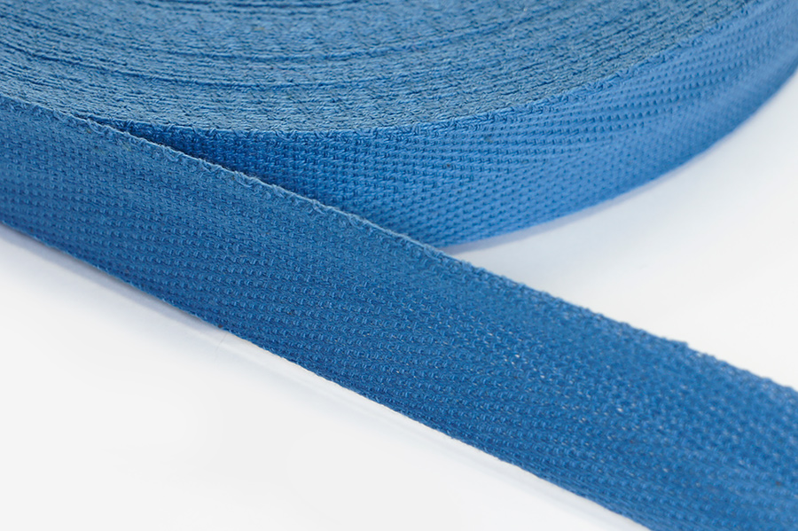 Стрічка кіперна 35 мм Лента волошковий темний