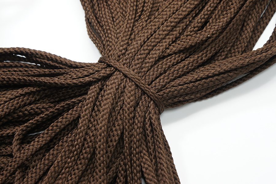 Шнур 7.0 мм для взуття 6-853 Лента коричневий темний