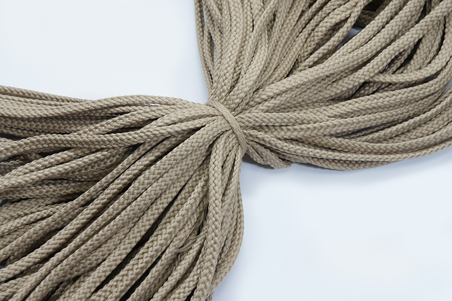 Шнур 7.0 мм для взуття 6-853 бежевий золотистий