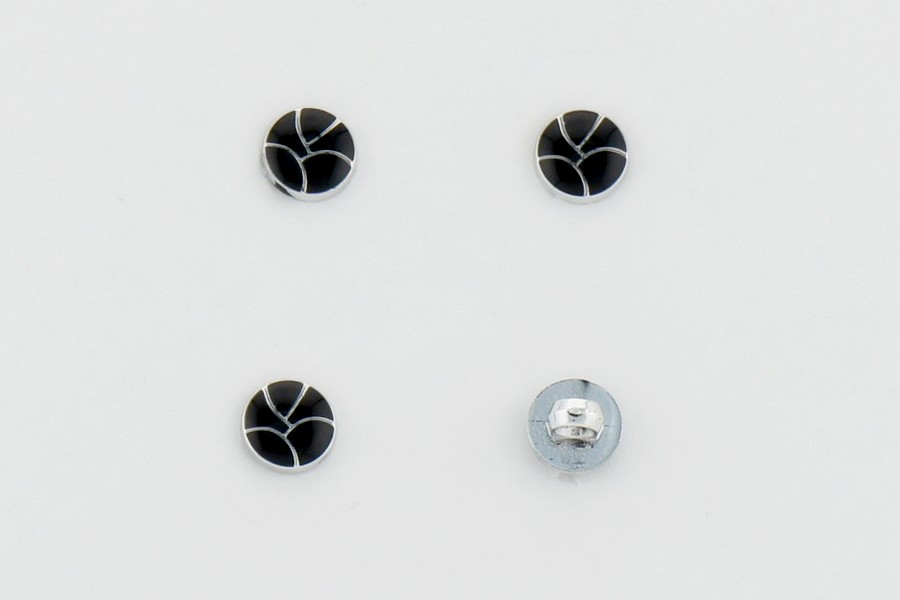 Гудзик на ніжці 10 мм Mertbutton металізований чорний ATS-08 ATS-07-16-000/nik