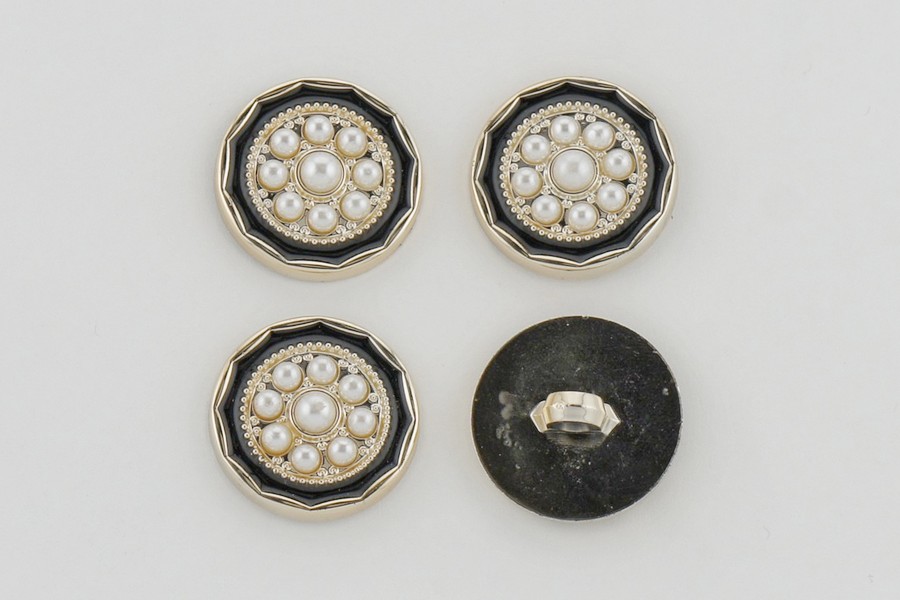 Гудзик на ніжці 25 мм Mertbutton металізований КМ-01