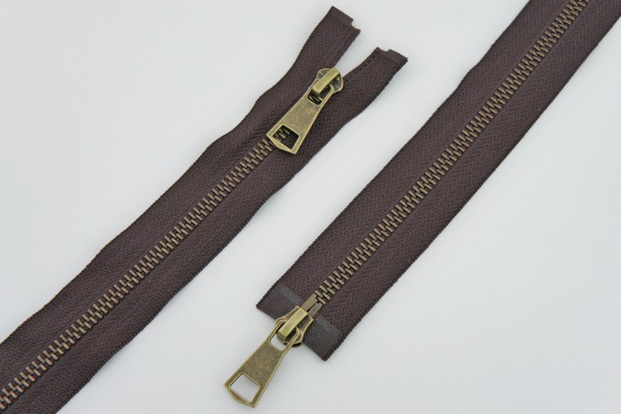 Блискавка MH Тип 5, 2 замка коричневий темний 90 см 5MTO-90-868-bronz