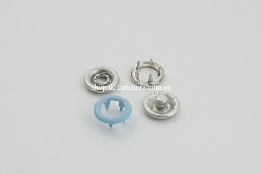 Кнопка 9 мм Spring YKK блакитний світлий