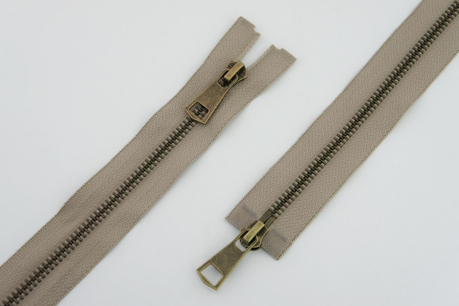 Блискавка MH Тип 5, 2 замка бежевий світлий 90 см 5MTO-90-573-bronz