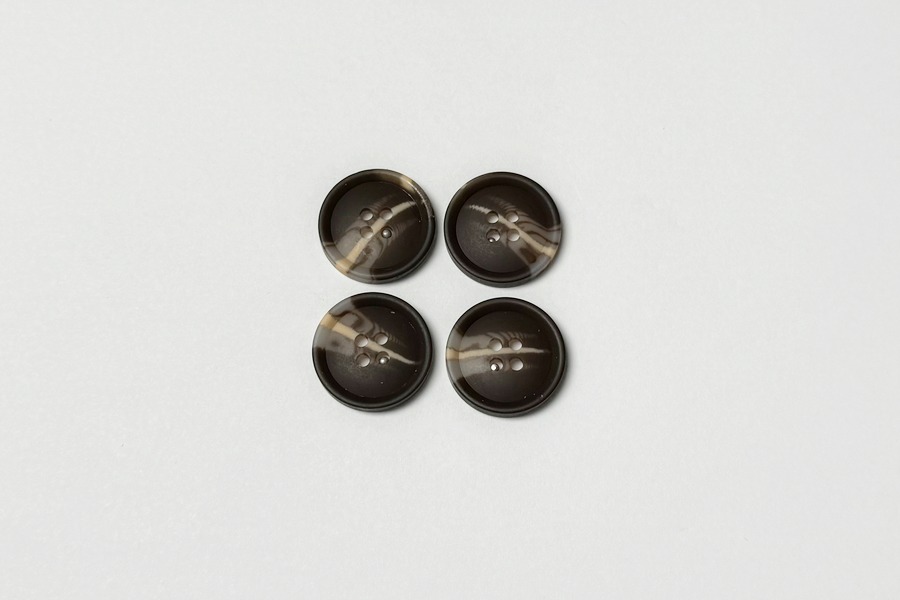 Гудзик Mertbutton класичний шоколадний 20 мм 4 отвори