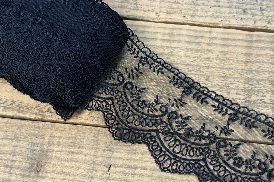 Мереживо блюмарин 100 мм SinemBro чорний 8BE1158Z-100-0000