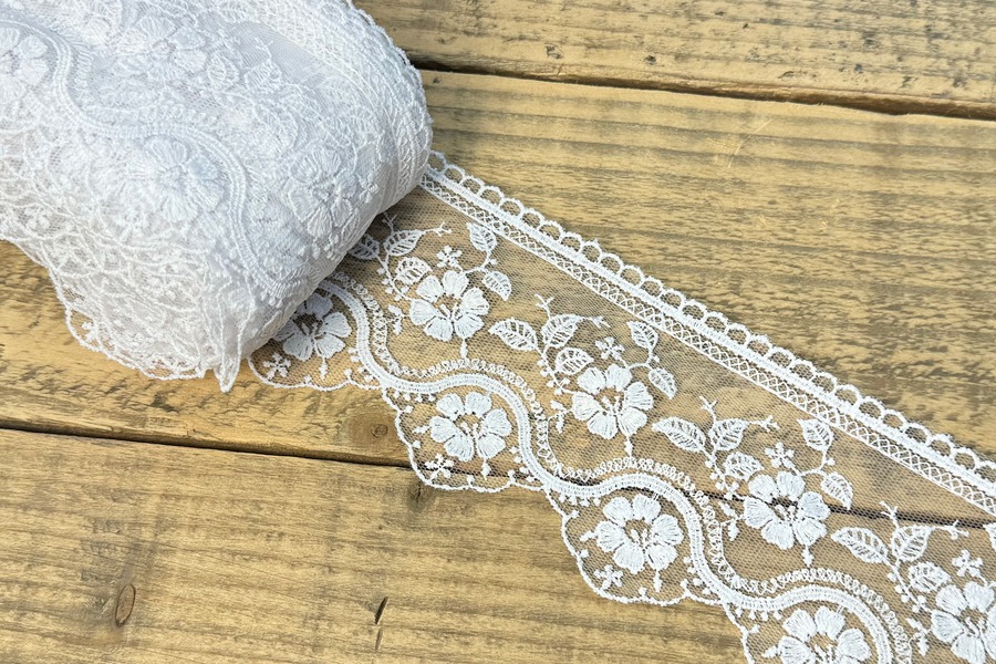 Мереживо блюмарин 90 мм SinemBro білий 8BE1111-90-9999