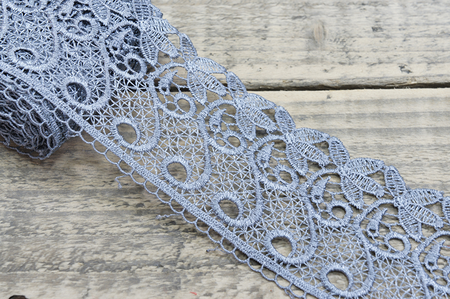 Мереживо гіпюр 70 мм SinemBro сірий 4G4147-70-0788