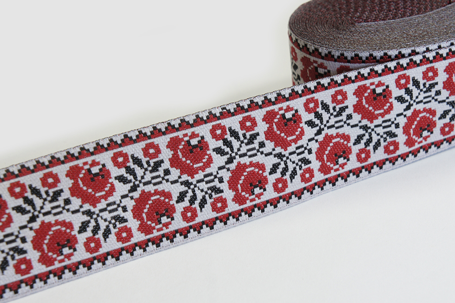 Тасьма 30 мм гобелен червоний 9-30-1324/999