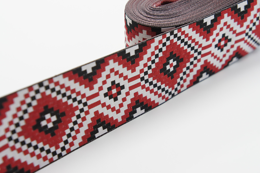 Тасьма 50 мм гобелен червоний 3-50-1324/999