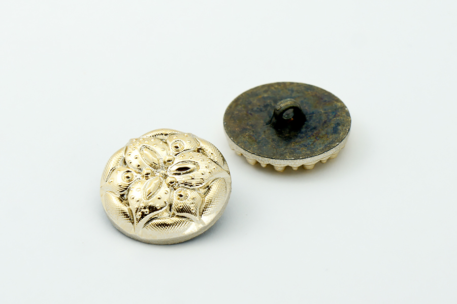 Гудзик на ніжці 28 мм Mertbutton металізований золото TR 624-44-gold