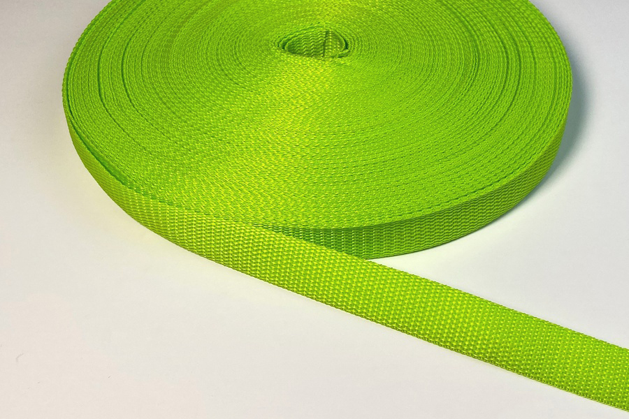 Стрічка 25 мм салатовий кислотний