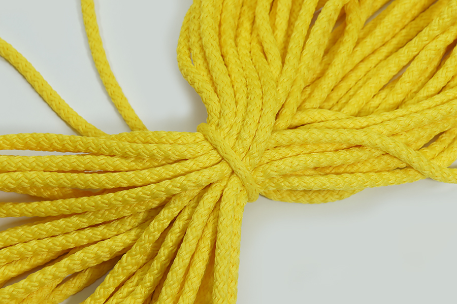 Шнур 4.0 мм для взуття 9-2045 Лента жовтий