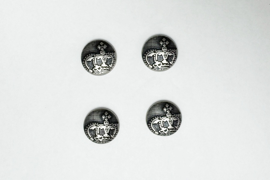 Гудзик на ніжці 16 мм Mertbutton металізований нікель 241е