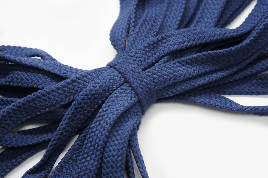 Шнур 15.0 мм для взуття (бавовна) Лента синій темний 6888-636032