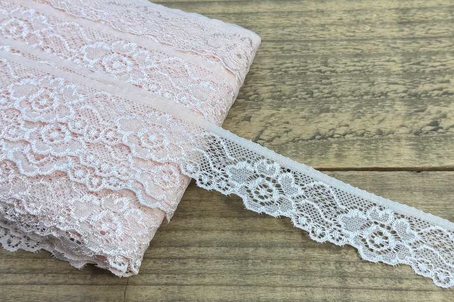 Мереживо еластичне 30 мм рожевий світлий