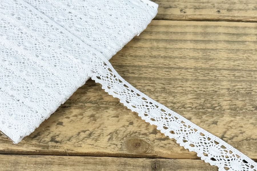 Мереживо бавовна 21 мм MH білий