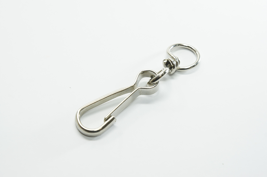 Карабін 45 мм з кільцем 10 мм Castiglioni простий, з кільцем нікель