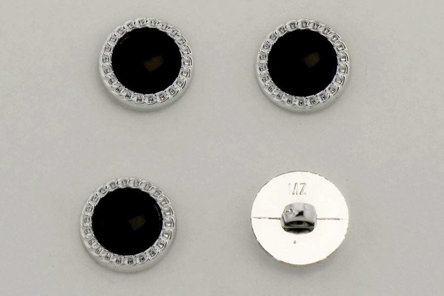 Гудзик на ніжці 18 мм Mertbutton металізований чорний КМ-16 KM-16-04-28-000/nik