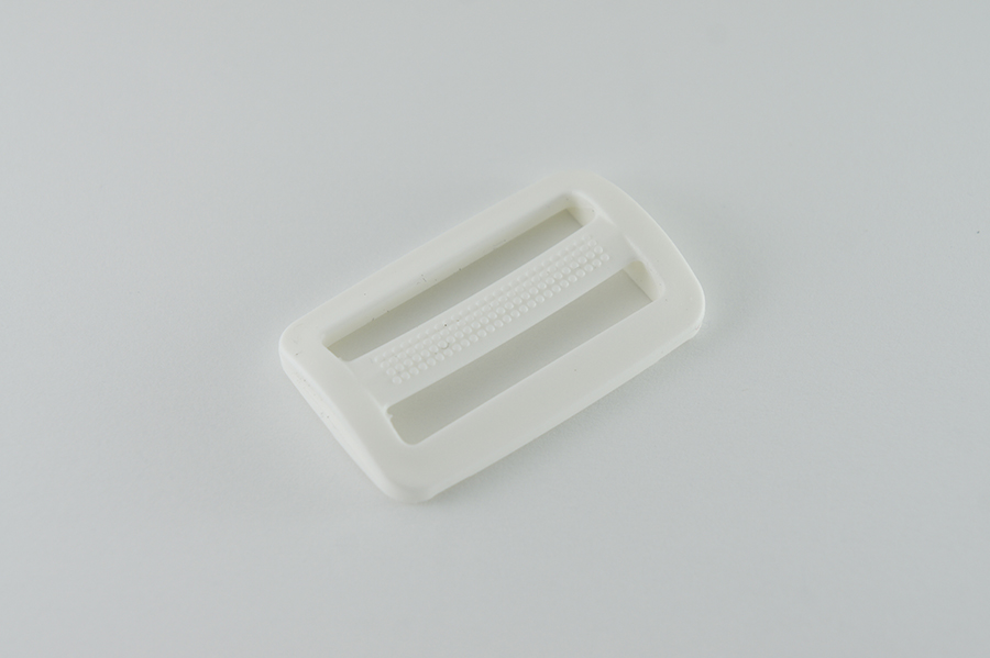 Пряжка-регулятор 40 мм подвійний білий