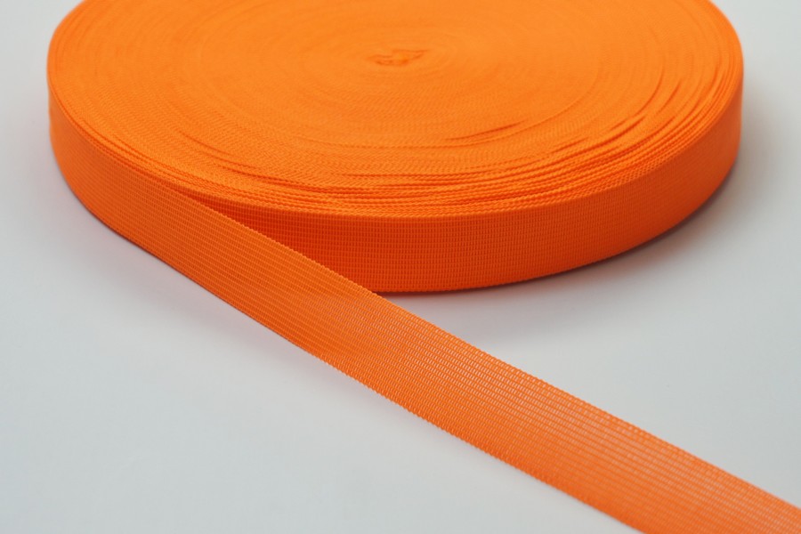 Тасьма 23 мм в'язана помаранчевий кислотний