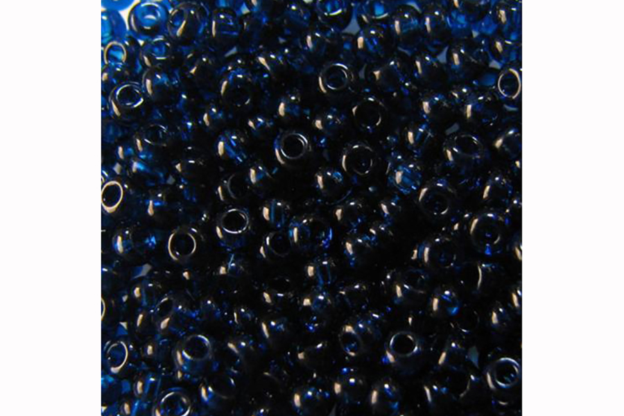 Бісер Preciosa 60100 №10 прозорий кольоровий синій дуже темний 2,3 мм