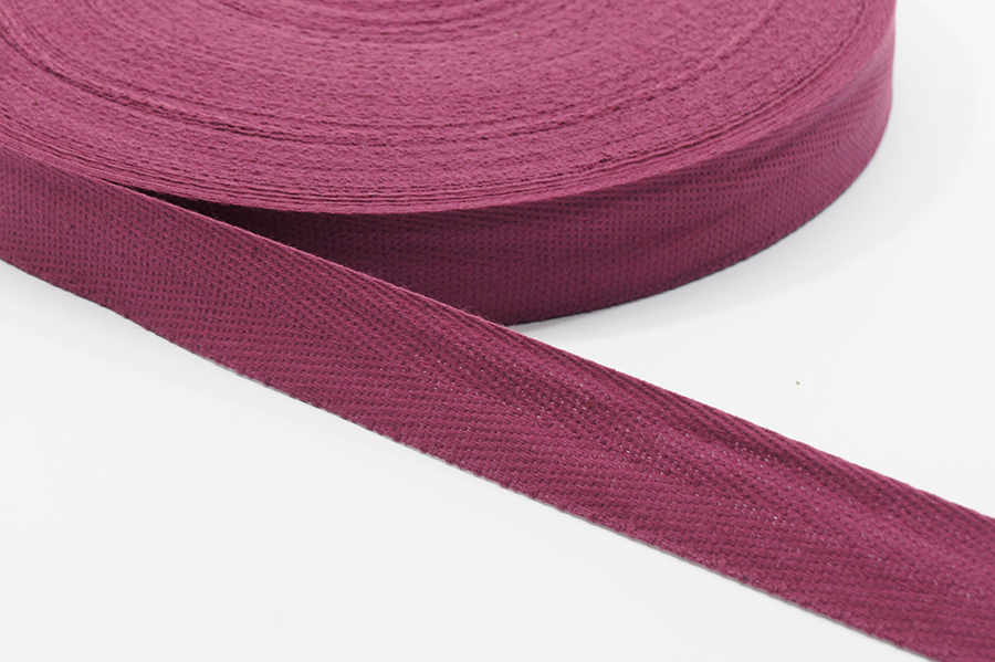 Стрічка кіперна 22 мм Лента фрезовий сливовий темний