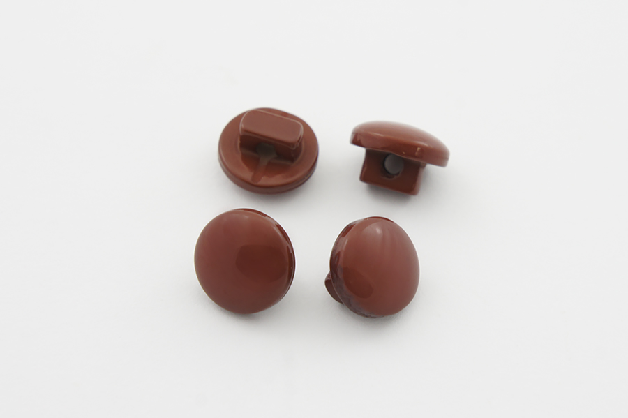 Гудзик на ніжці 10 мм Mertbutton однотонний рудий