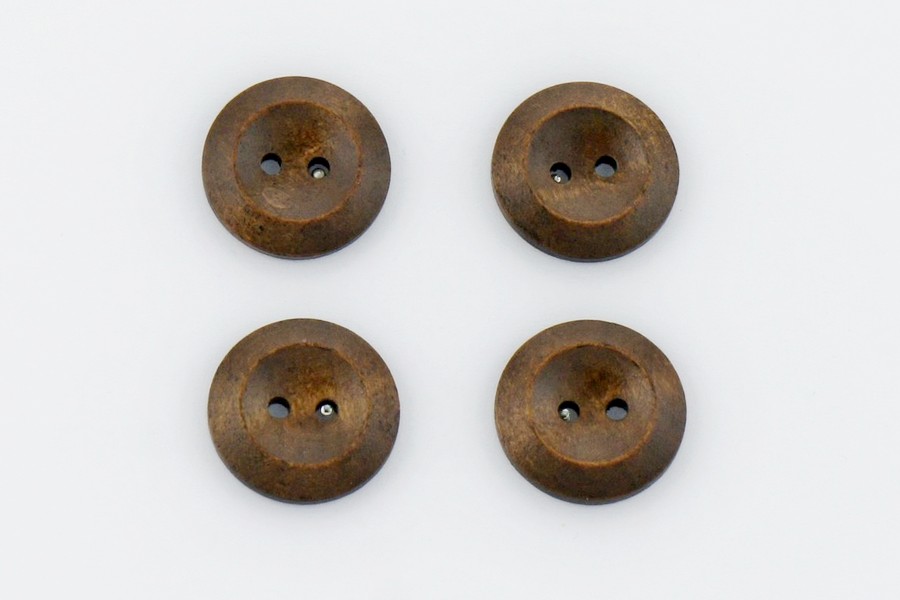 Гудзик 23 мм Mertbutton 2 отвори під дерево коричневий