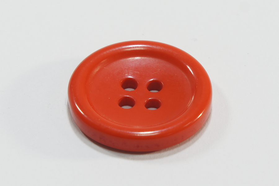 Гудзик 20 мм Mertbutton 4 отвори однотонний кораловий ВР-179