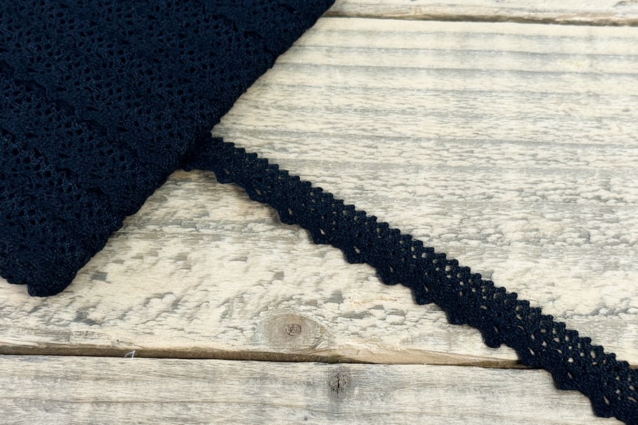 Мереживо бавовна 17 мм MH чорний