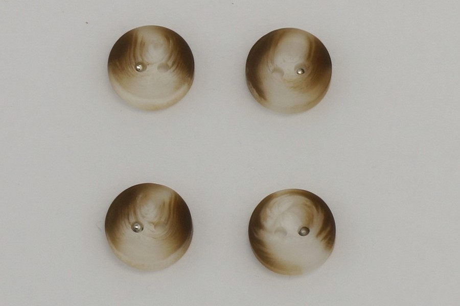 Гудзик 15 мм Mertbutton 2 отвори класичний какао