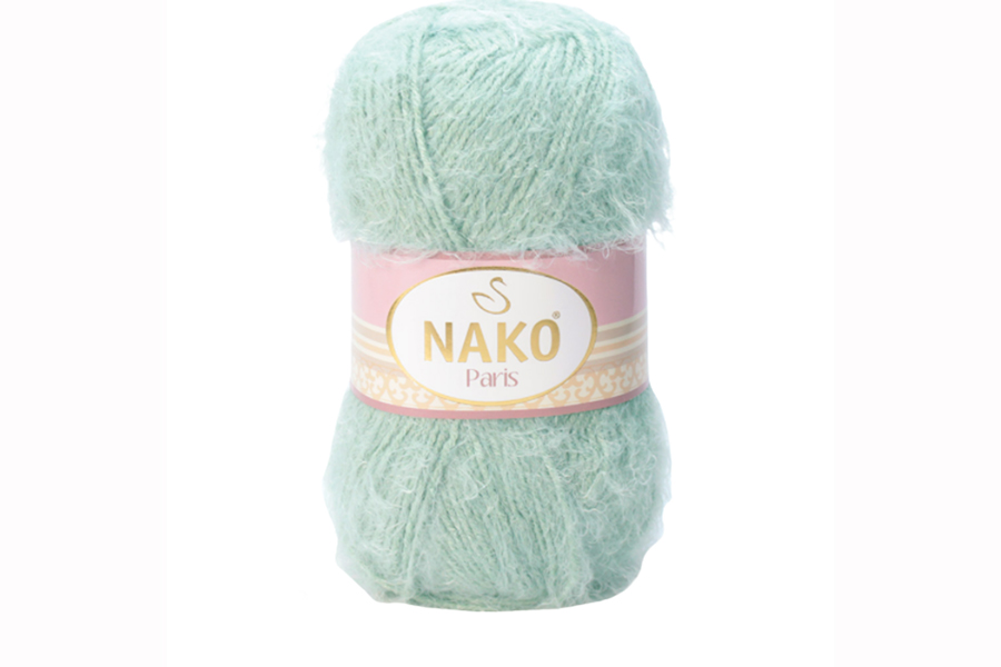 Пряжа NAKO Paris акрил 40%, поліамід 60% зелений світлий 245м(100гр) 00292