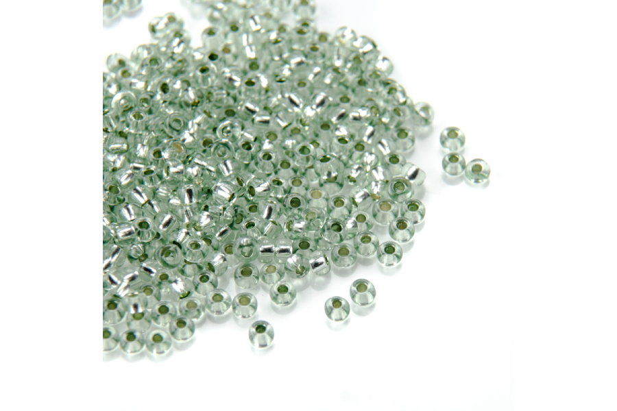 Бісер Preciosa 78163 №10 прозорий сольгель зелений темний 2,3 мм
