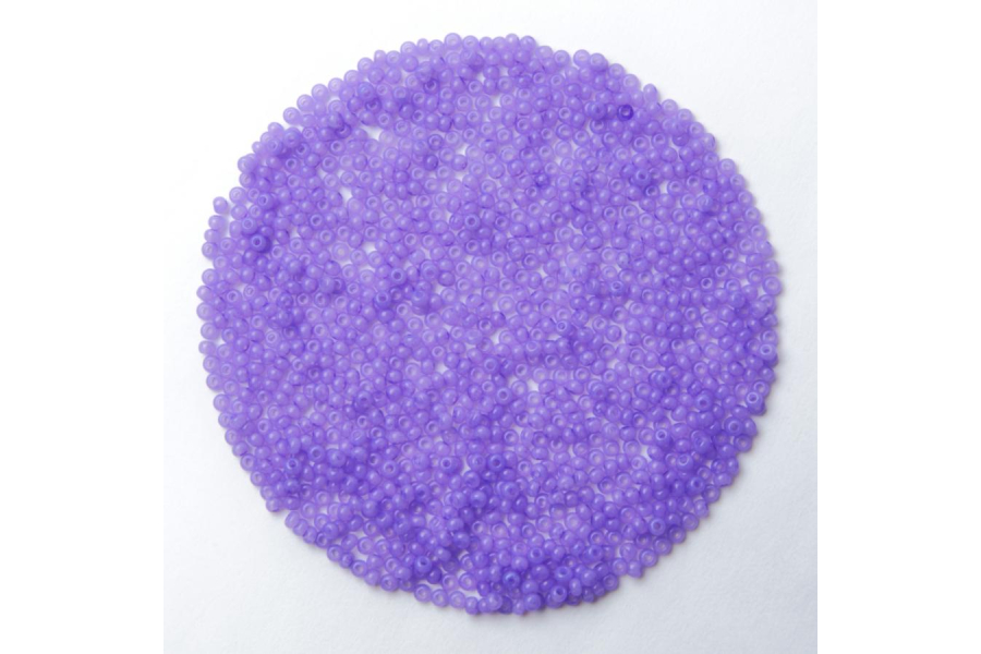 Бісер Preciosa 02123 №10 алебастр сольгель бузковий фіолетовий 2,3 мм