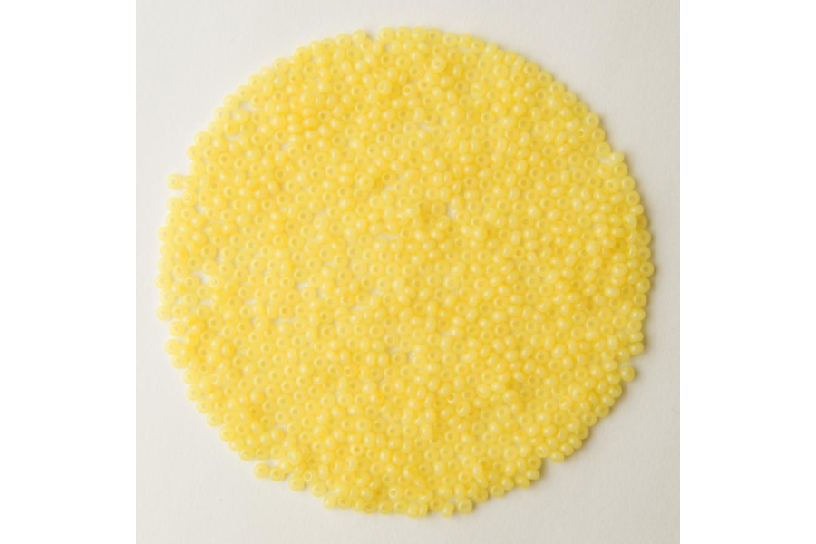 Бісер Preciosa 02281 №10 алебастр сольгель жовтий лимонний 2,3 мм