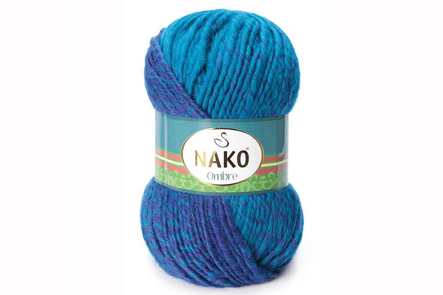 Пряжа NAKO Ombre вовна 25%, акрил 75% різнокольоровий 190м(100гр) 065935-20318