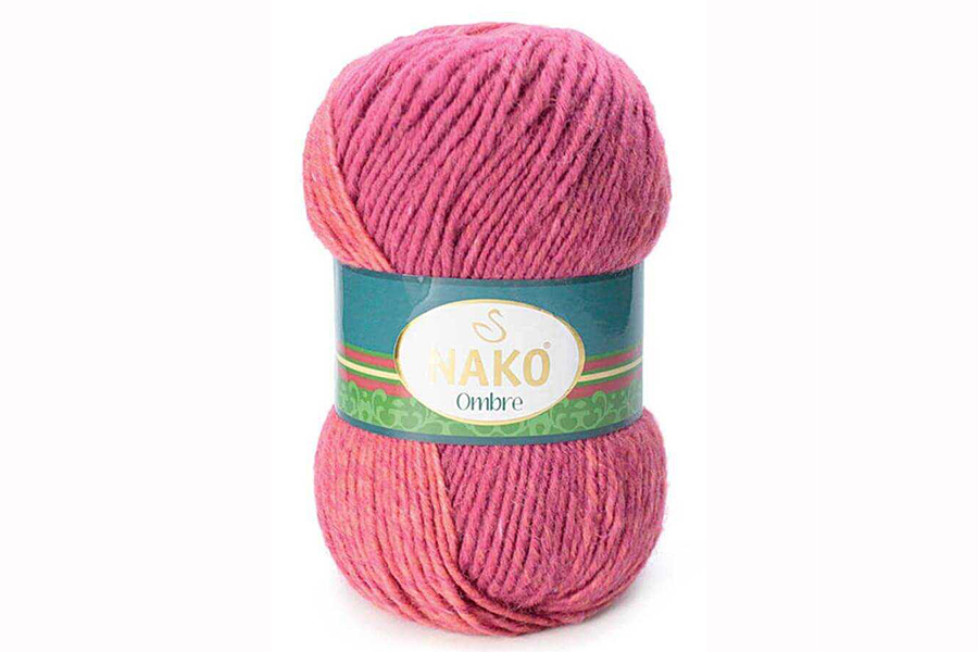 Пряжа NAKO Ombre вовна 25%, акрил 75% різнокольоровий 190м(100гр) 068888-20335