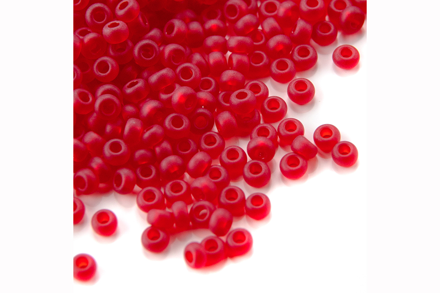 Бісер Preciosa 90070/1-5 №10 прозорий матовий червоний темний 2,3 мм