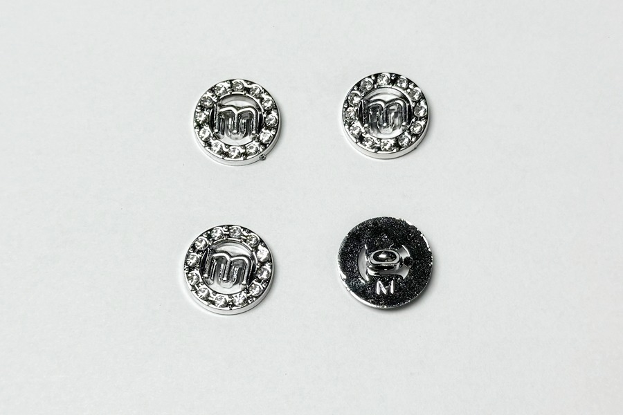 Гудзик на ніжці 17 мм Mertbutton металізований срібло BR-663-28-silver