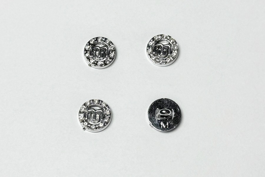 Гудзик на ніжці 15 мм Mertbutton металізований срібло BR-663-24-silver